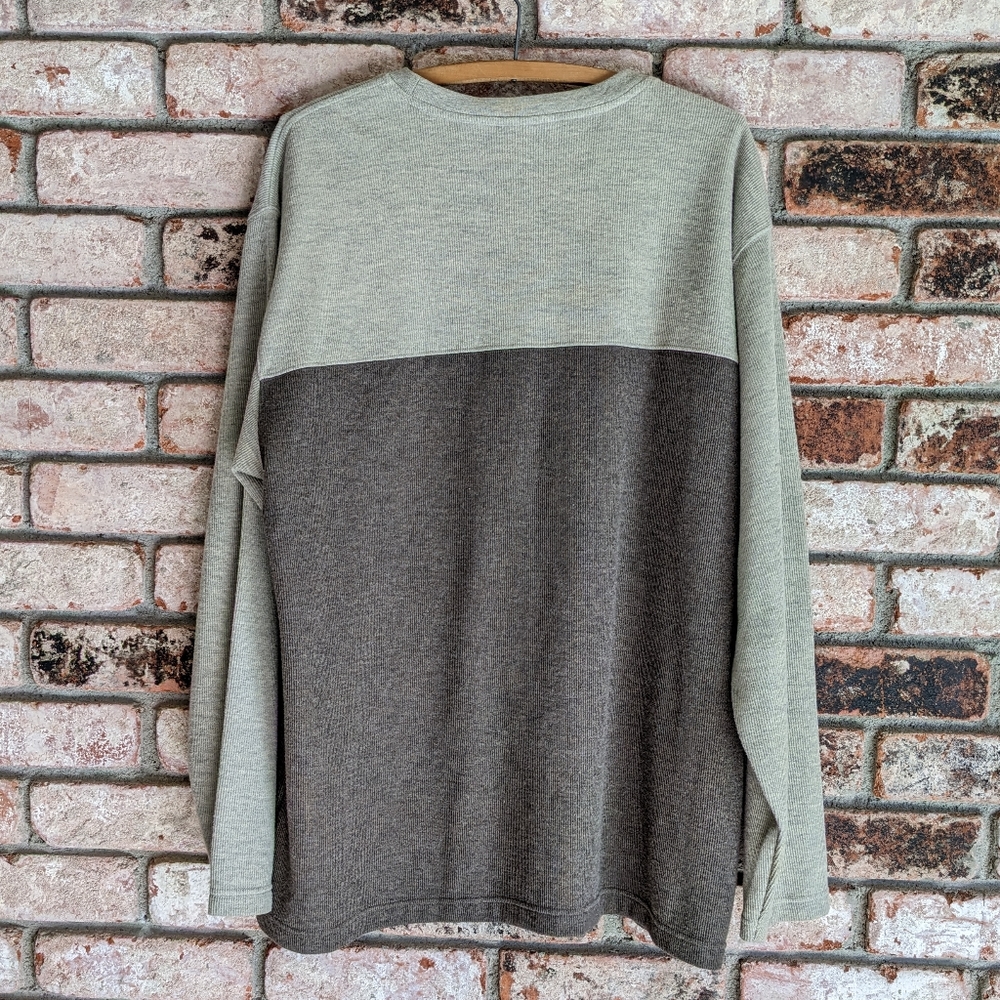🥾 Faded Glory Light Long-Sleeved Thermal Shirt Beige & Brown Men's Large - Picture 5 of 6